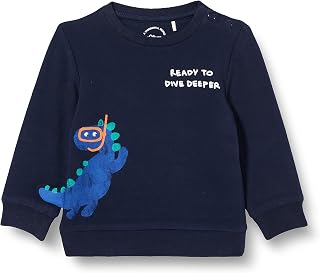 s.Oliver Boy's 2133873 Long-Sleeved Sweatshirt, Blue, 0-3 Months