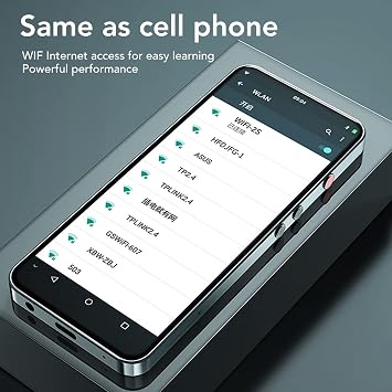 MP4 Player, 5.0 Inch Full Screen Bluetooth 5.0 HiFi Sound Digital Music Player, Octa Core Chip 64GB Storage for Music Video