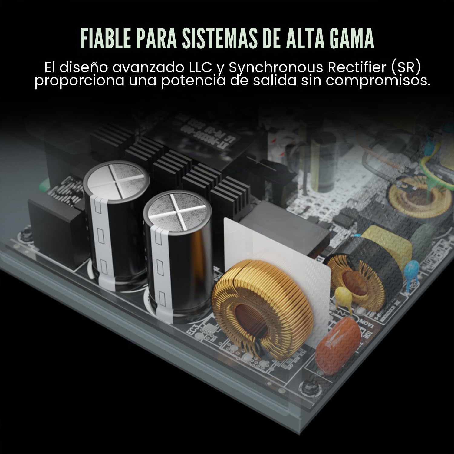 ENERMAX Revolution D.F. 2 ATX Compacto Fuente de Alimentación 1050W 80Plus Gold (Totalmente Modular, Cable Plano Cable, Semi-Fanless), ERS1050EWT, Negro