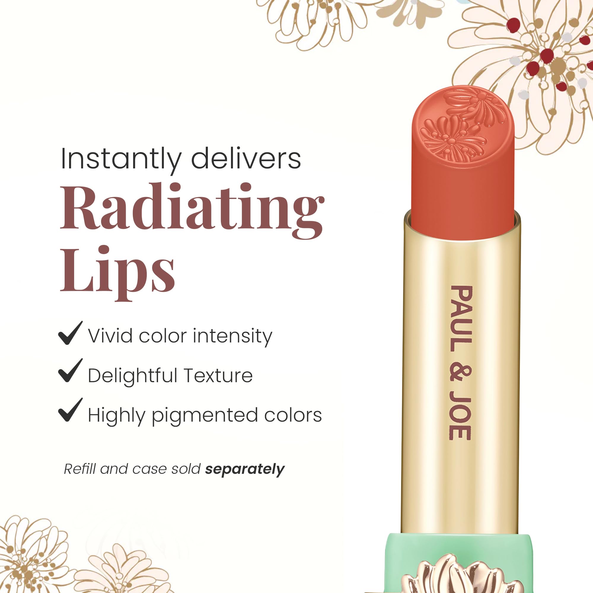 PAUL & JOE Lipstick Refill 021 Canary Humming, 3g (Refill Only), 3 g (Pack of 1) - Image 4