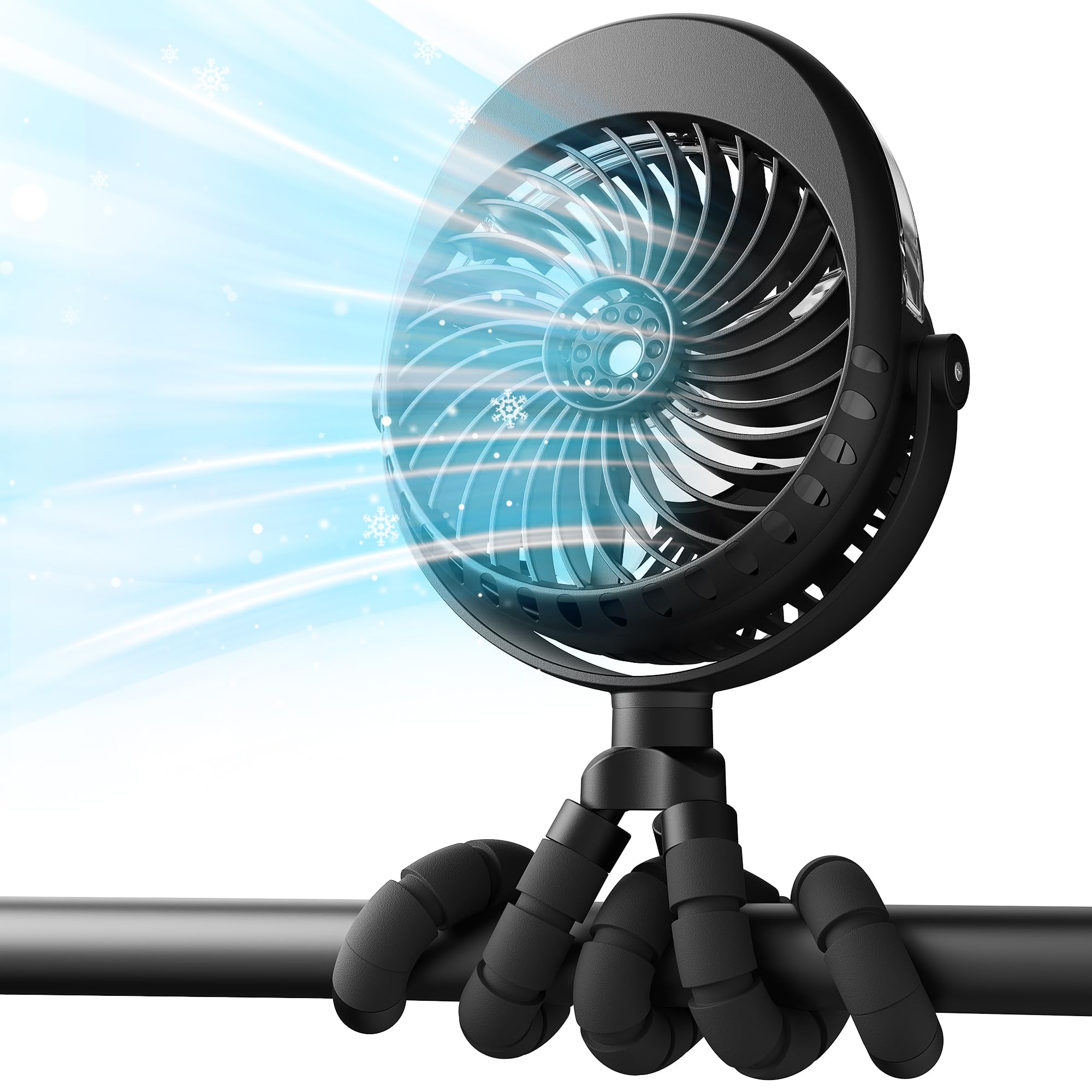AMACOOL 4000mAh Misting Stroller Fan