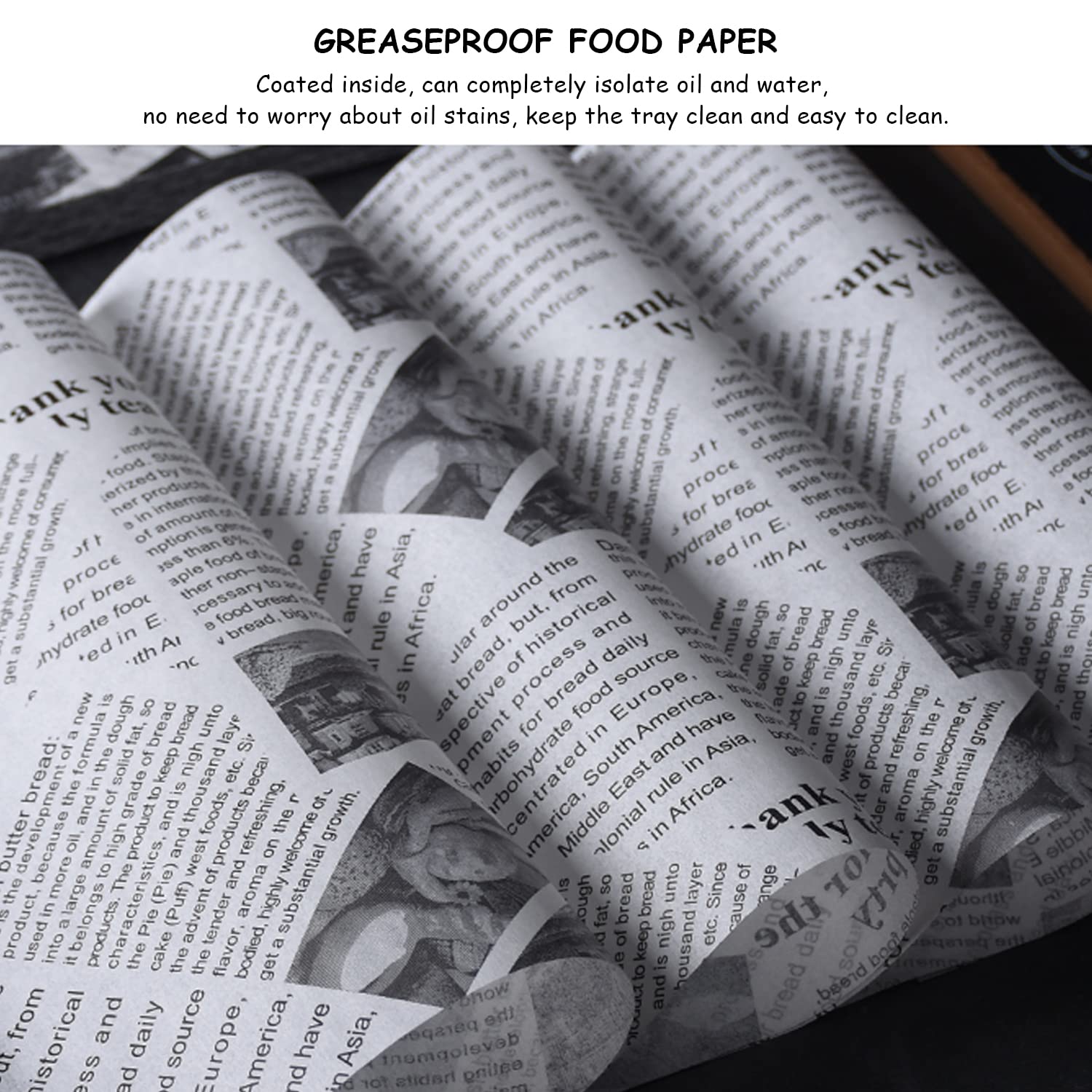 Carta di imballaggio alimentare anti-grasso – 120 fogli stampati, impermeabili, multifunzionali, stile retrò per panino, pollo fritto e fritto (22 x 22 cm)