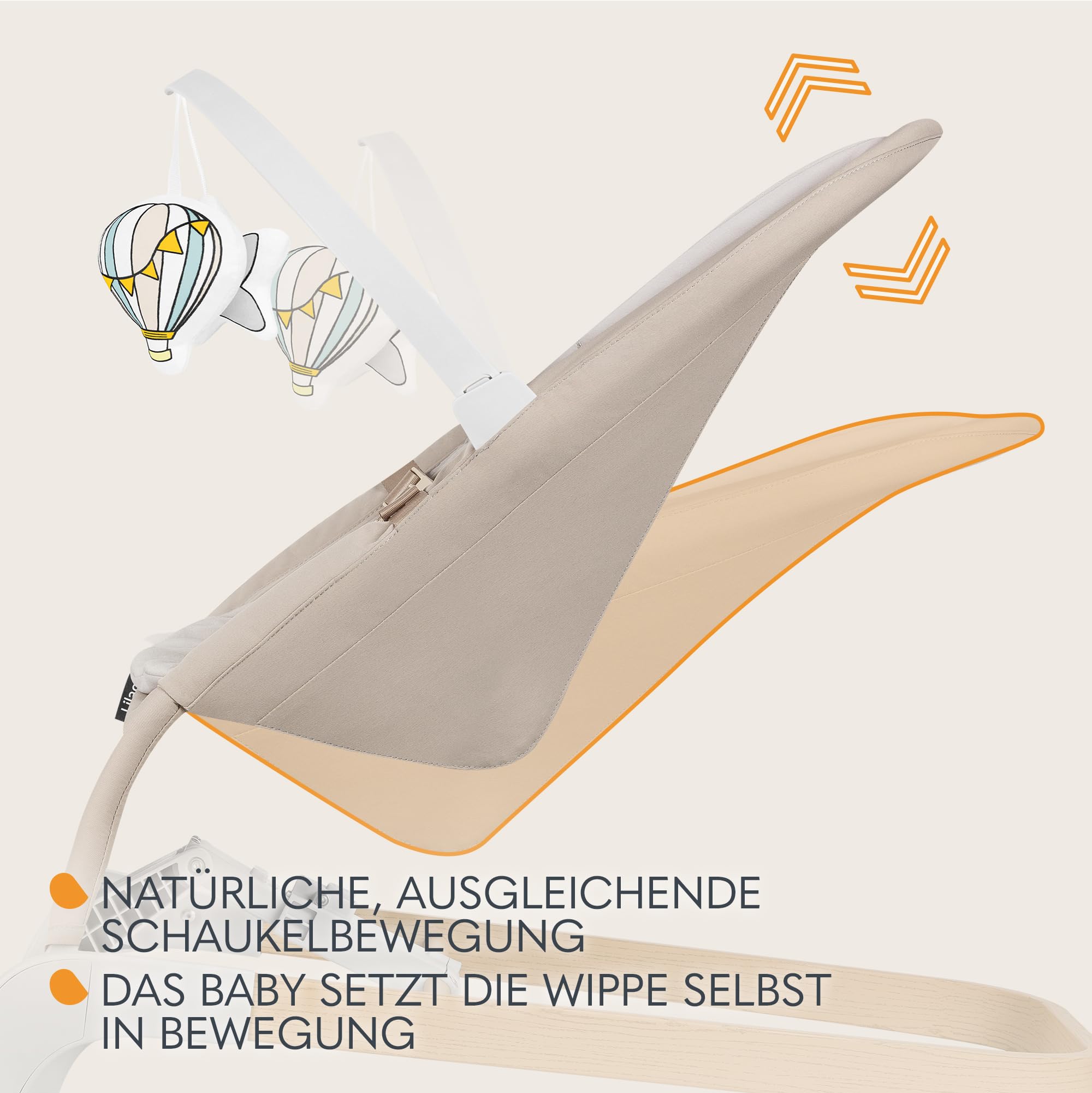 LIONELO LILAC Babywippe und -liege für Babys bis 9 kg, 0-6 Monate | 2-in-1 Babywippe, 2 Spielzeuge, Neigungseinstellung, 3-Punkt-Gurt, leicht 3,2 kg, flach zusammenklappbar