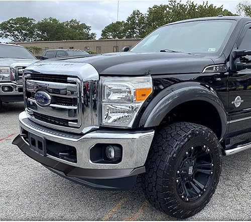 Miniatura 6 de Q1-TECH, borde de parachoques delantero estilo STP compatible con Ford F-250 F-350 F-450 Super Duty 2011-2016, alerón de parachoques delantero,