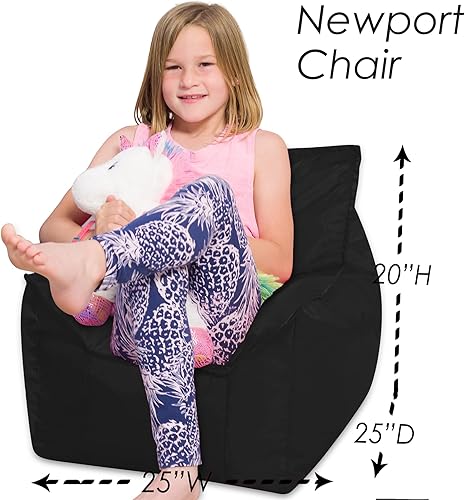 Miniatura 658 de Posh Creations Puf estructurado cómodo para jugar, leer y ver la televisión, Malibu Lounge, tela de lona para colorear, criaturas Criaturas de tela