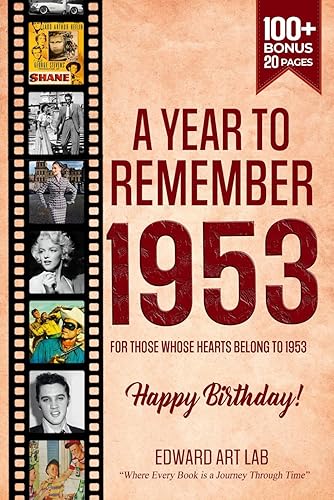A Year to Remember Back in 1953 book: For Those Who Heart Belong To 1953 - The Year You Were Born, Time to Travelling to 1953 Memorial Book, All Important Historical Facts, Gifts for Unique Birthday