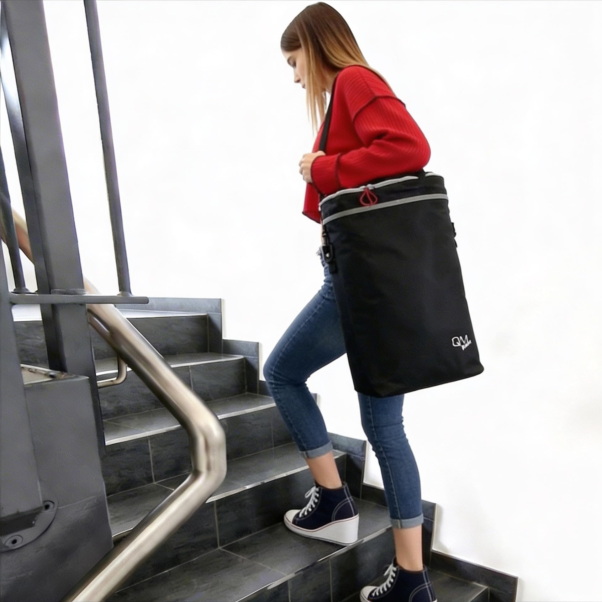 EINKAUFSTROLLEY 40 L faltbar 3in1 mit Kühltasche, schwarz Alurahmen frisch klappbar, robust kugelgelagert