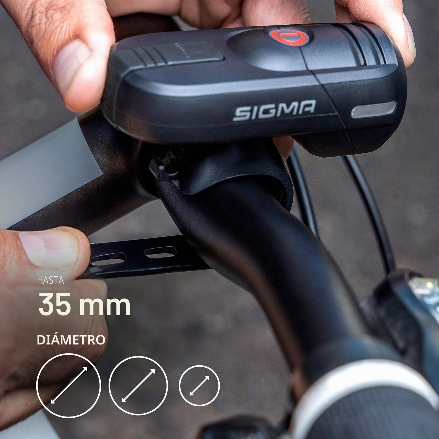 SIGMA LED Bike Light Set Aura45/Nugget II |Recargable y Resistente al Agua | Montaje sin Herramientas | Duración de la batería 6-21h | LED Bike Light Set |Luz Delantera+Trasera para Bicicleta
