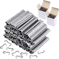 Vista 8 de Alicates de anillo de uñas tipo M Hog con 1200 piezas de acero galvanizado M clips para cercas Jaulas Malla Fijar Instalar