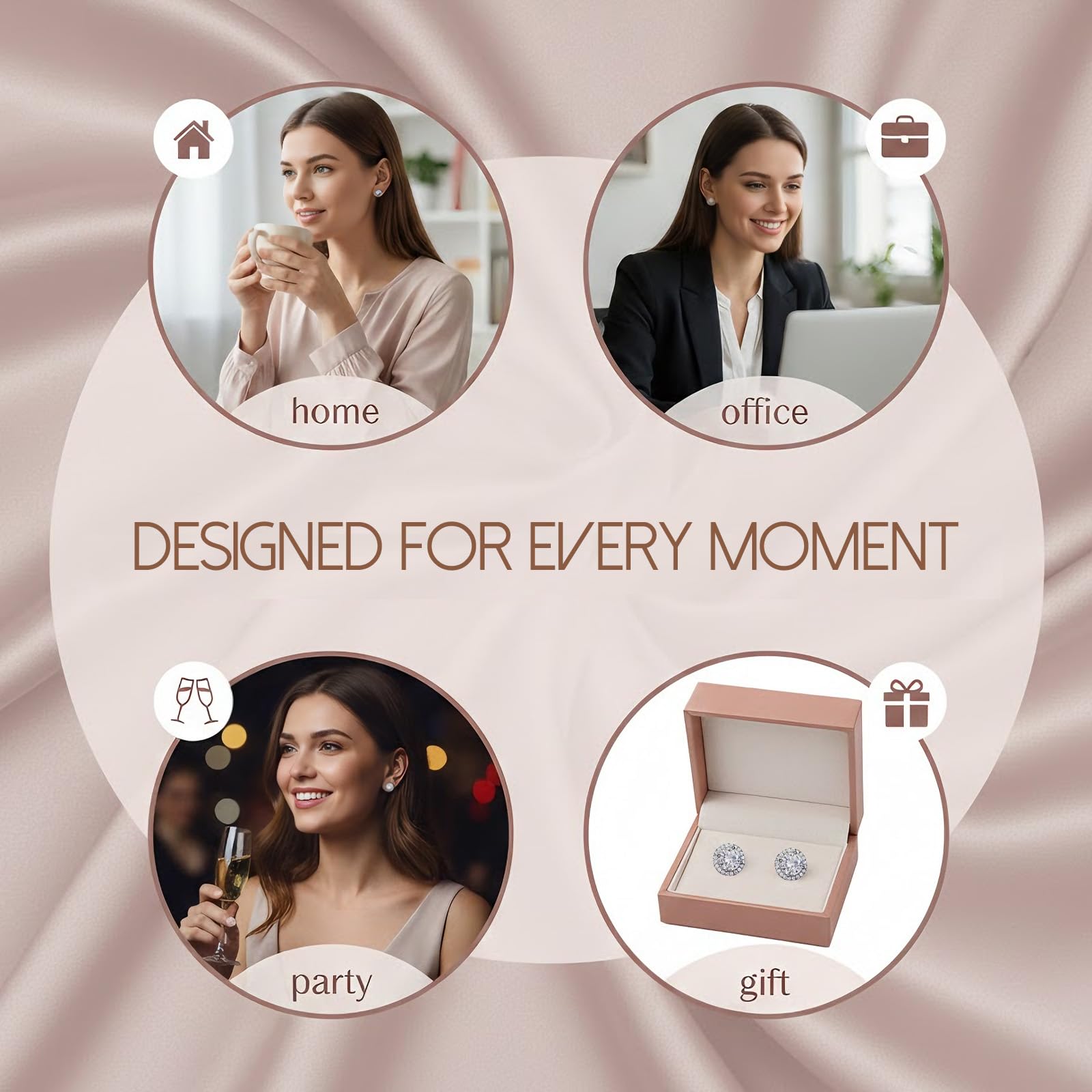 7Paia Orecchini Magnetici Uomo Donna, Senza Buco, Orecchini calamita in Acciaio Inossidabile, Orecchini Diamante, Stili Rotondi e Quadrati, Orecchinis Calamita per Uomo Donna Adolescente Regalo