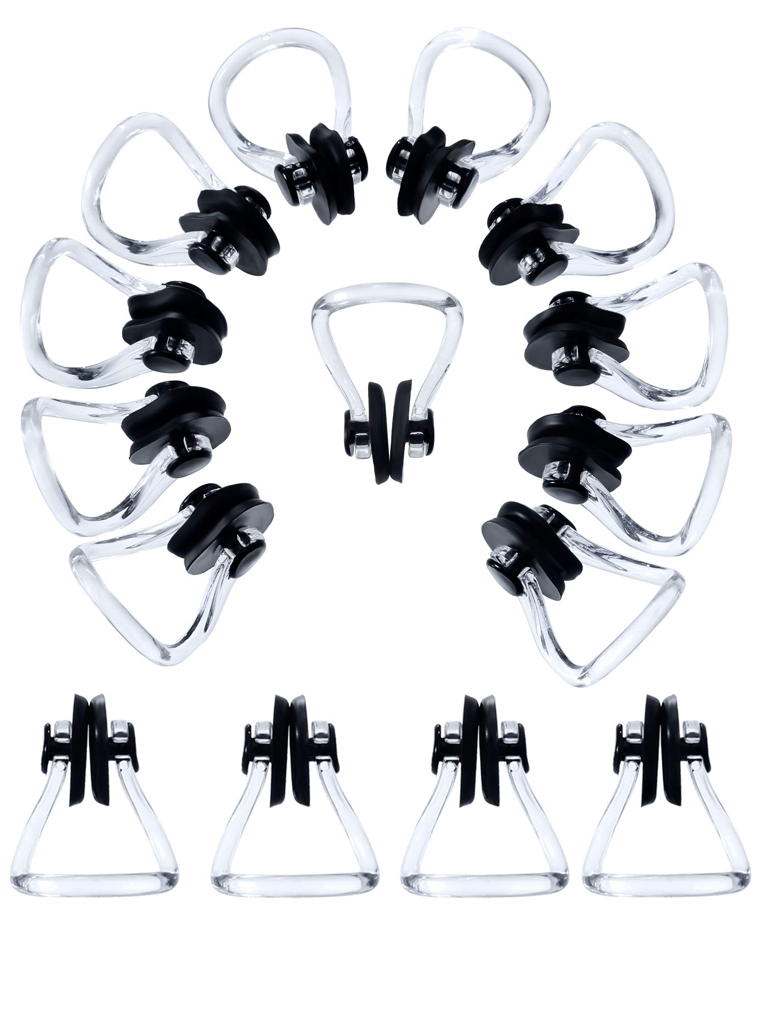 SATINIOR 14 Pieces Silicone Nose Clip Surfing Nose Plug Waterproof Nose Protector for Swimming and Training (Black) (B07P2LDPWD) Amazon Price History, Amazon Price Tracker