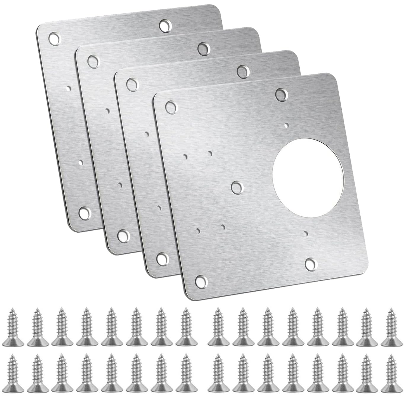 Cabinet Hinge Repair Plate - Stainless Steel Kit -1 Cabinet Hinge Repair Plate - Stainless Steel Kit -1