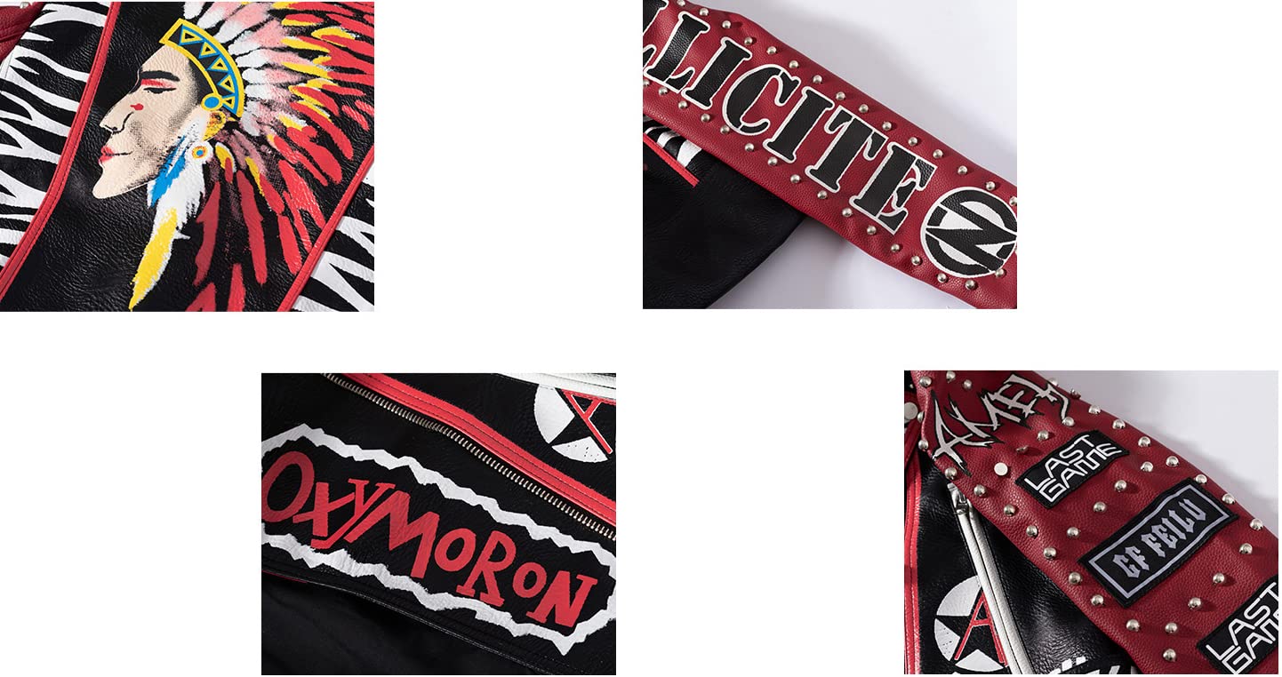 Maschera Punk In Pelle Con Borchie Per Moto – Mezzo Viso, Stile Gotico Biker