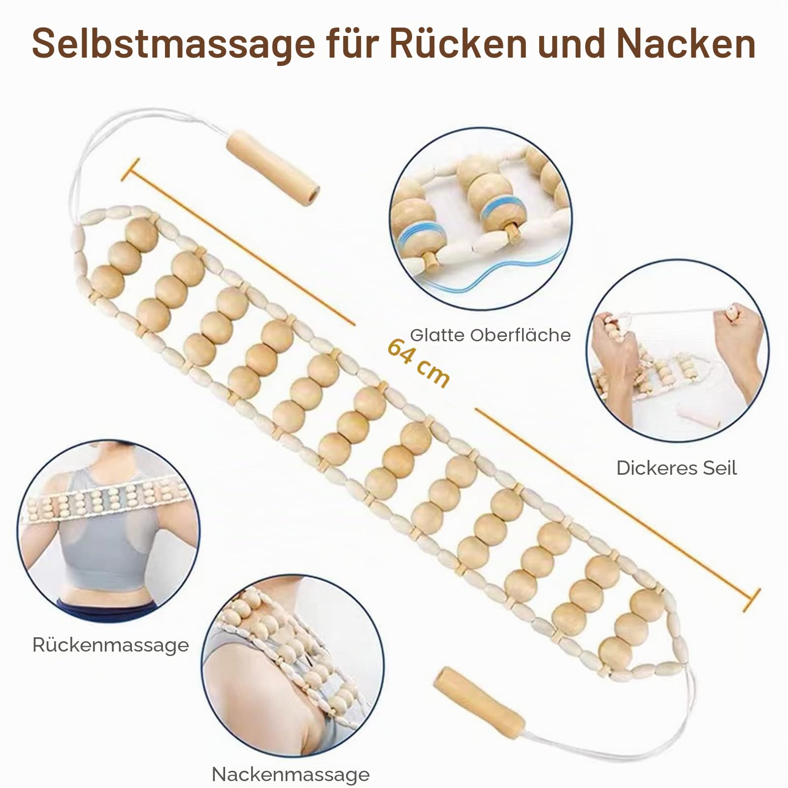 9-in-1 Holztherapie-Massagewerkzeug für Körperformung, Maderoterapia-Set gegen Cellulite, Lymphdrainage, gebogenes Holzmassagegerät, Tassenroller-Set für Bein- und Bauch