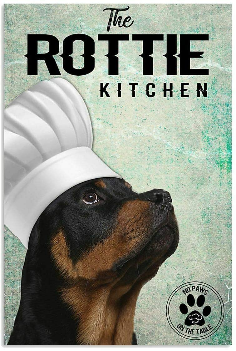 Rottweiler - Targa in metallo vintage per bagno, decorazione