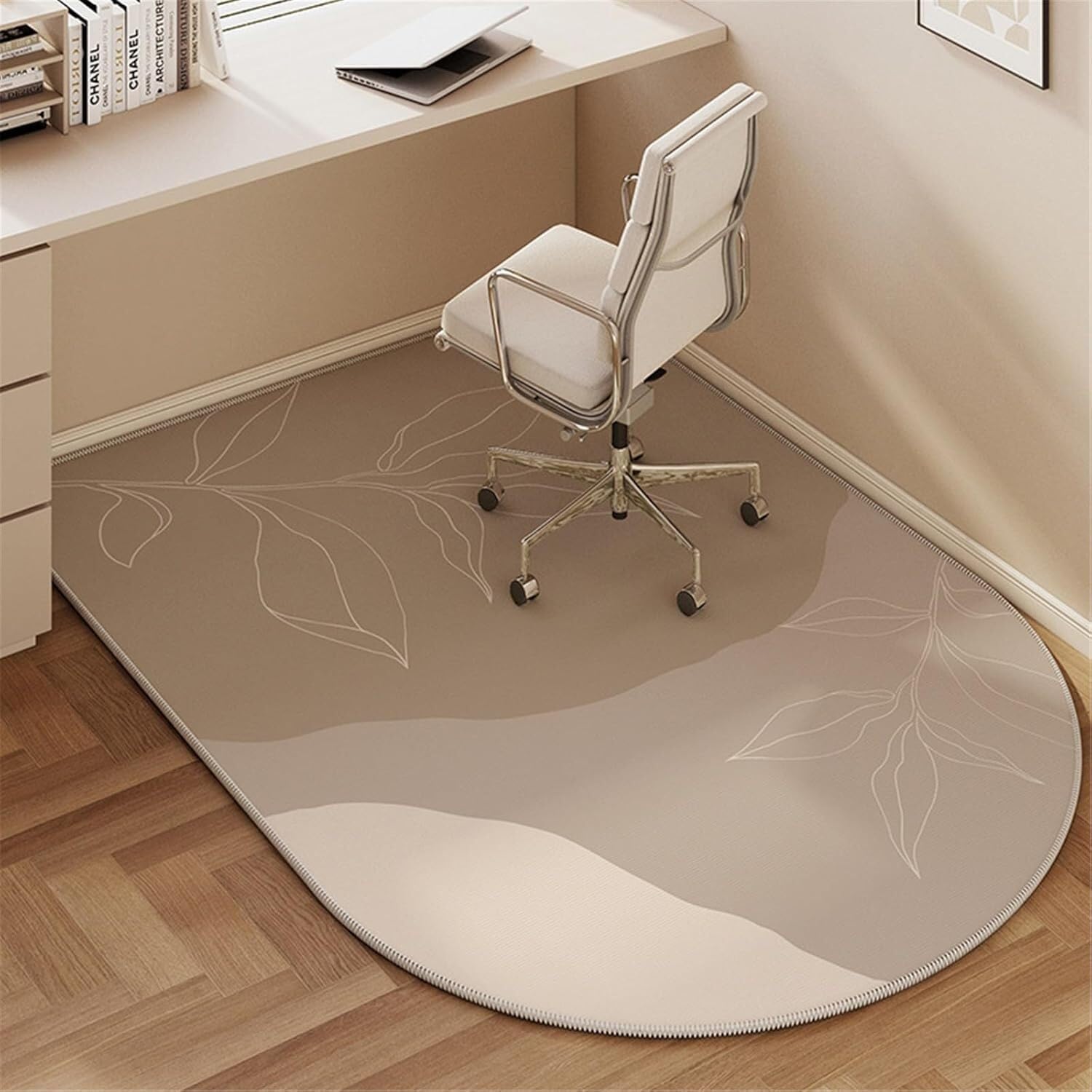 SSDDLZEQ Premium durable range Modern Minimalist Computer Chair, Gaming Chair Cushion And Wooden Floor Design(Leaves,90x120cm)