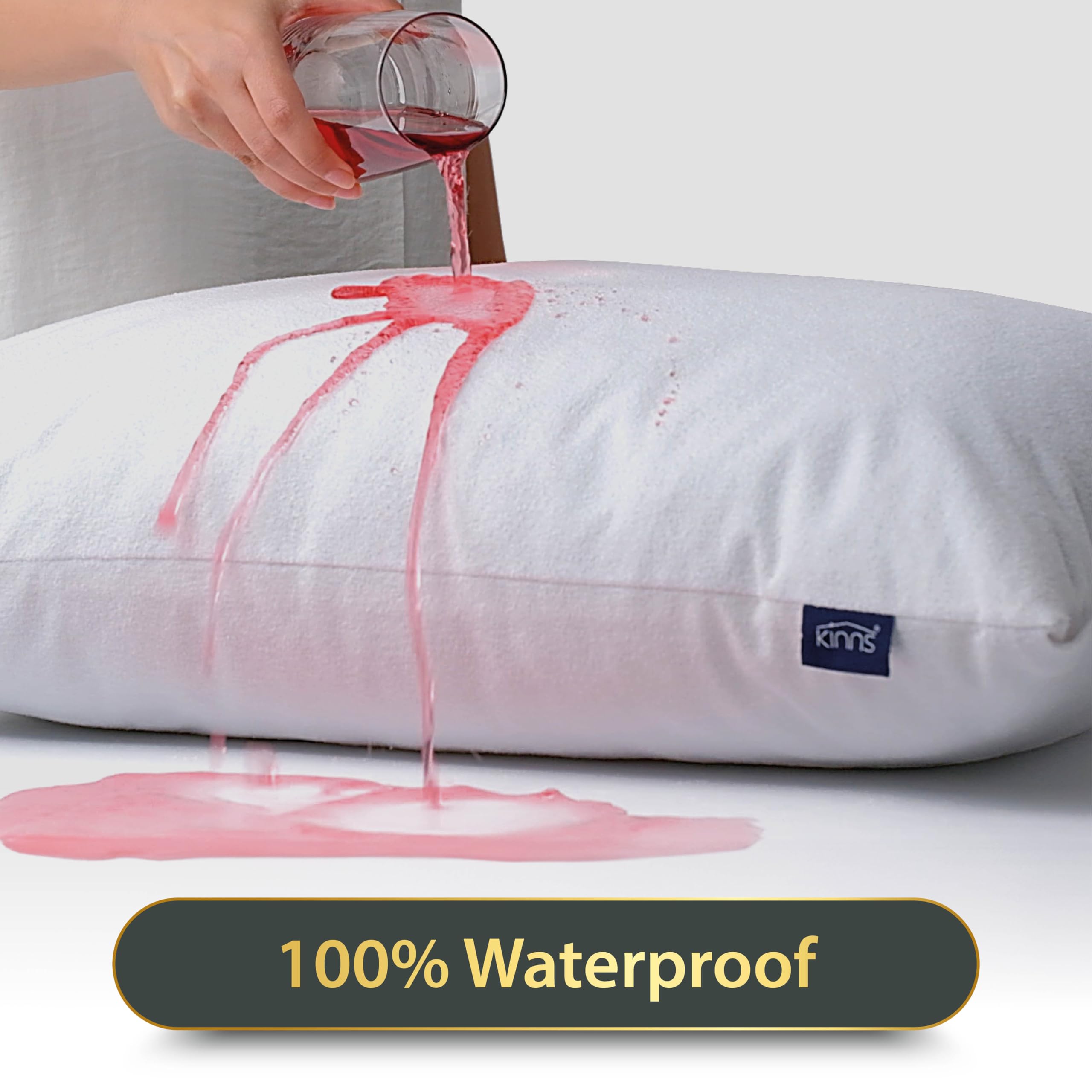 Adult Pillow Case, Zippered Waterproof Pillow Protector 50x75cm, Set Of 2 - Image 4