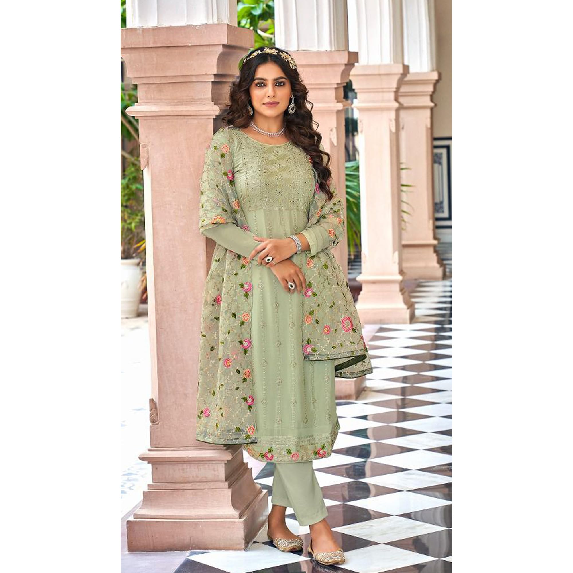 Pronto Da Indossare Indiano Salwar Kameez Vestito Pakistano Alla Moda Pantaloni Pantaloni Abiti