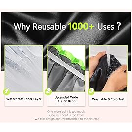 mikimini Extra Large Black Shower Cap for Women and Men Thick Long Hair Braids, Reusable Waterproof Double Layers XL Bathing Hair Caps with Vibrant Green Edge (Black)