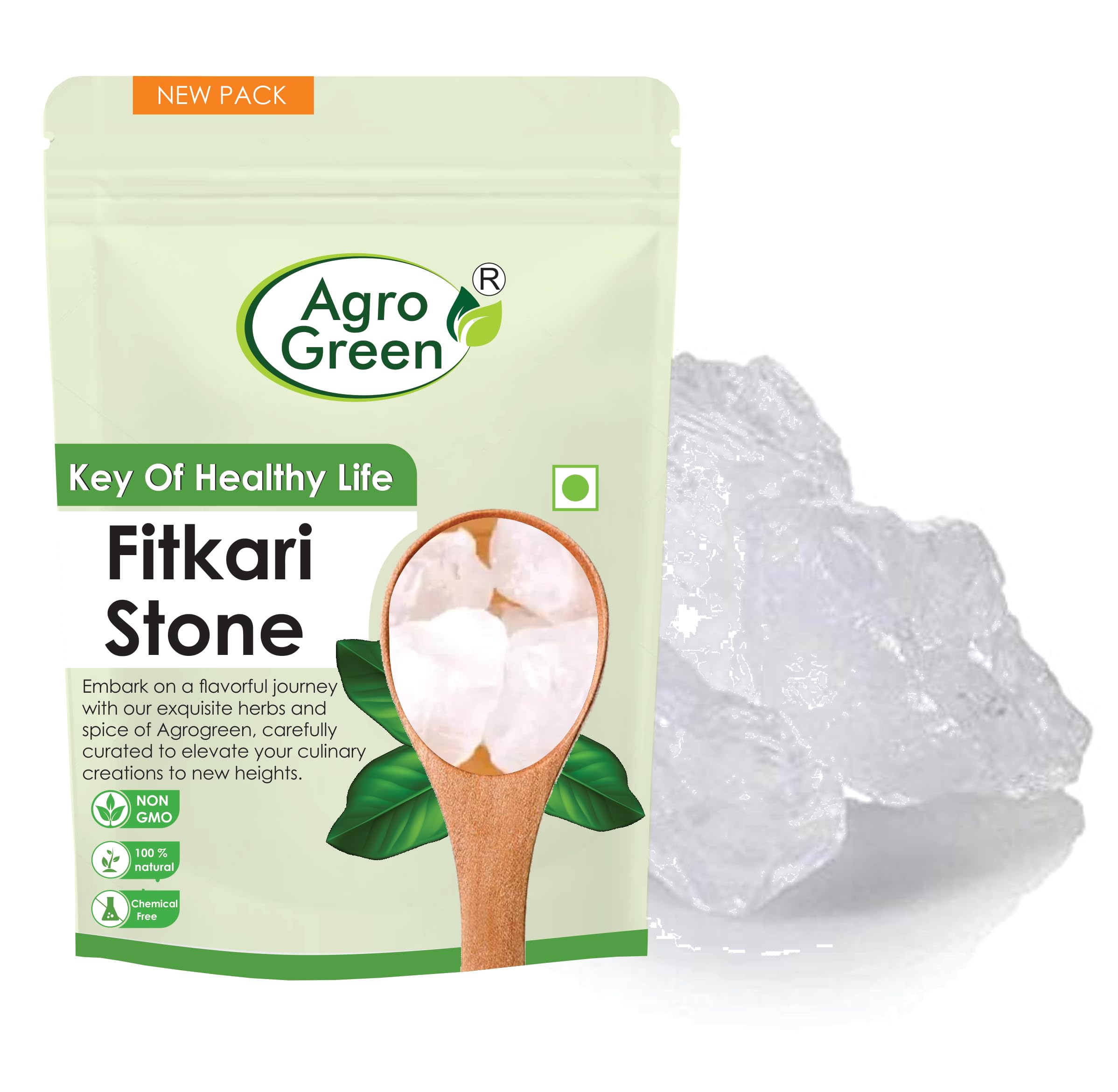 Agrogreen Alum Stone For Skin - Fitkari Stone - White Crystal Stones - For Skin Tightening And Glowing Skin - Phitkari Stone - (400 GM) (B0CJB1G19Z) Amazon Price History, Amazon Price Tracker