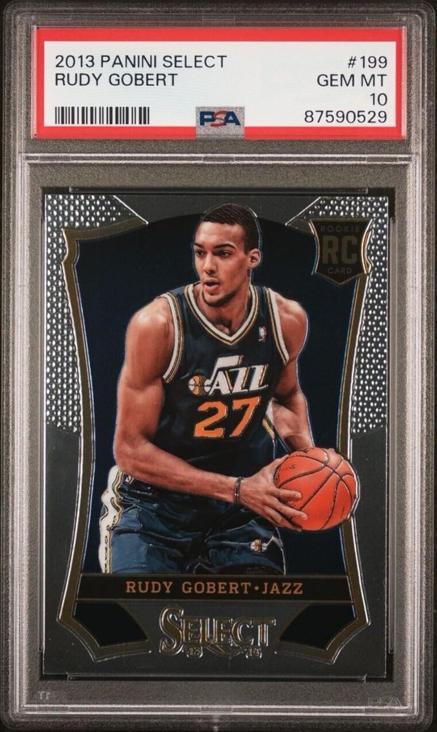 Graded 2013 Panini Select Rudy Gobert #199 Rookie RC Basketball Card PSA 10 Gem Mint