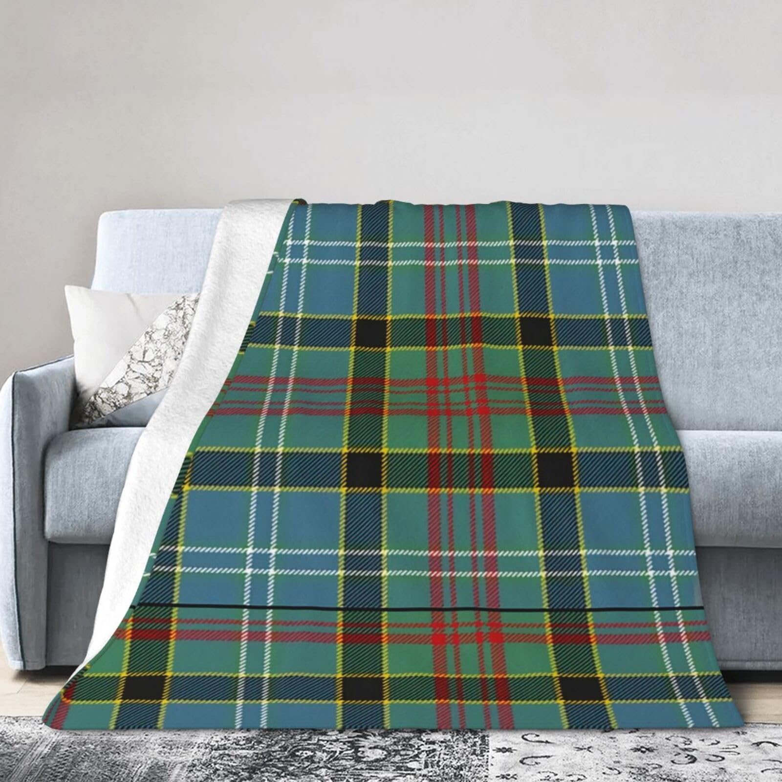 ERTDFXCV Clan Cathcart Tartan Blanket 50"x40"