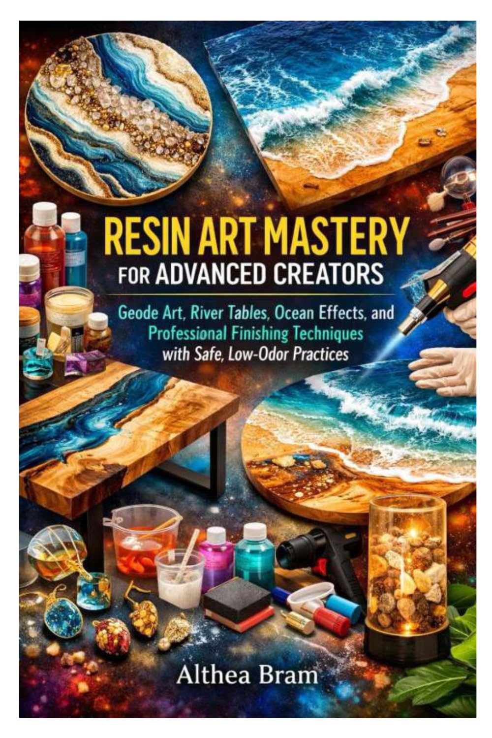 RESIN ART MASTERY FOR ADVANCED CREATORS: Geode Art, River Tables, Ocean Effects, and Professional Finishing Techniques with Safe, Low-Odor Practices