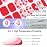 DUKASOU Semi Cured Gel Nail Strips, Red | 28 pcs Gel Nail Strips Work with Any UV Lamp, Salon Quality UV Nails Stickers, Easy to Apply for Home Nails DIY