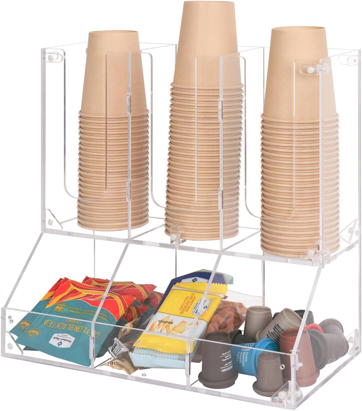 Cutora Coffee Station Organizer, Acrylic Condiment