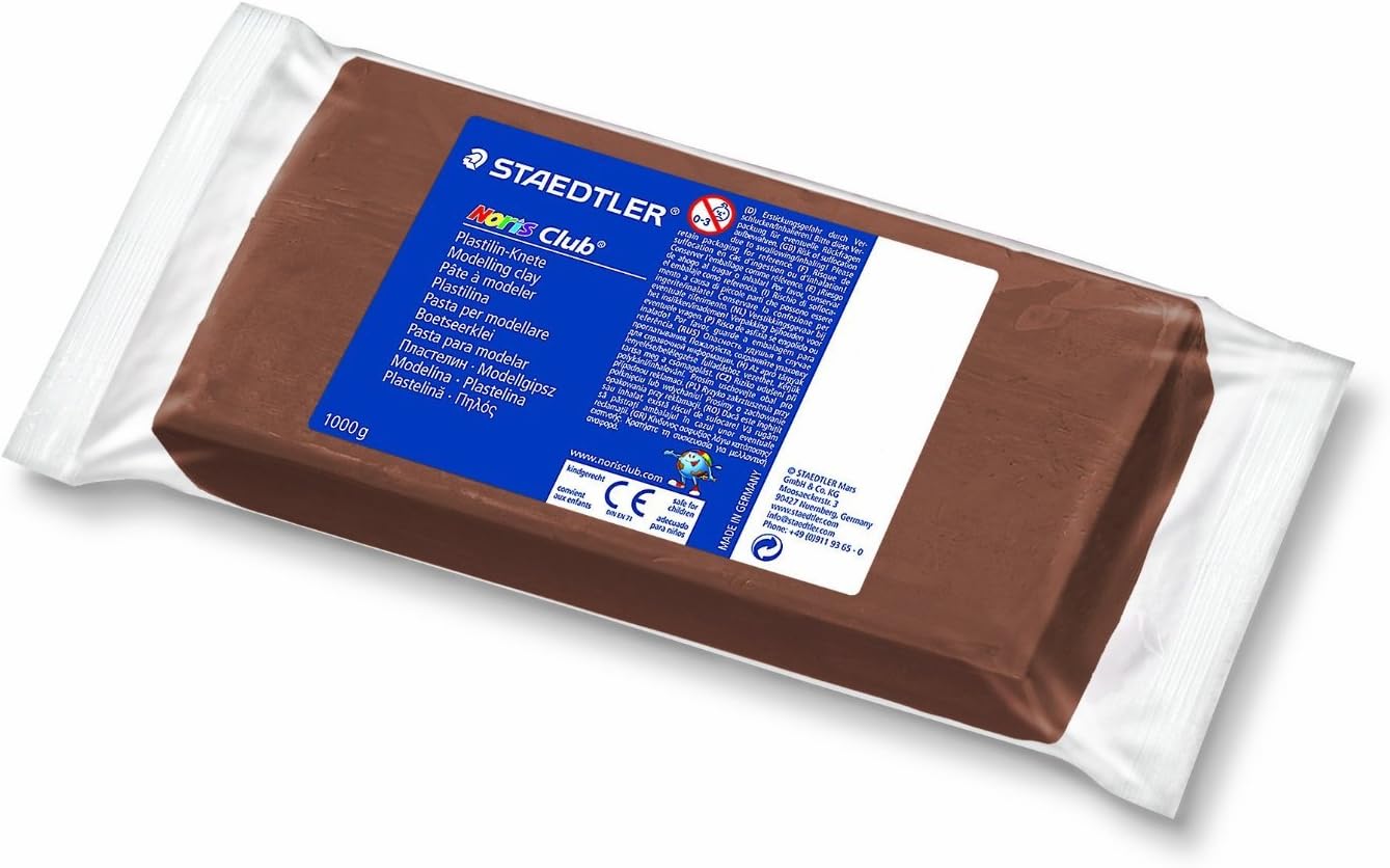 Staedtler Noris Club 8421 Plastiline Clay 1000 g Brown