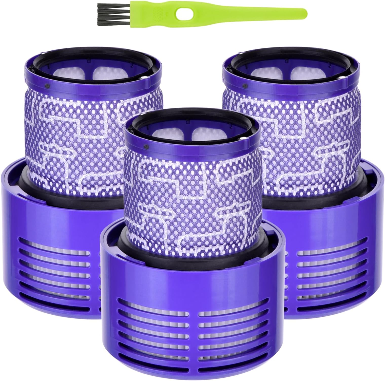 Ecnaka V10 Filter Replacement for Dyson 3 Pack V10 Animal Filter for Dyson Vacuum Cyclone Series V10 Absolute V10 Animal V10 Motorhead V10 Total Clean SV12 Replace Part No. 969082-01