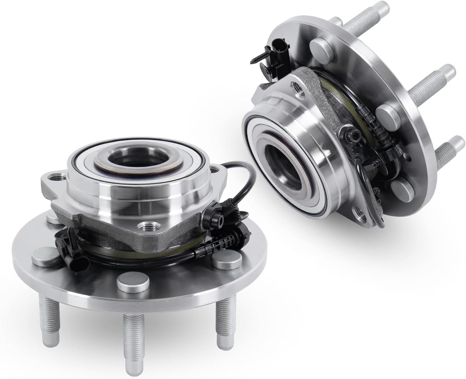 515096 (4WD Only) Pair Front Wheel Hub Bearing Assembly Compatible with 2007-2013 Chevy Silverado 1500/GMC Sierra 1500 Compatible with 2007-2014 Cadillac Escalade 6 Lugs W/ABS