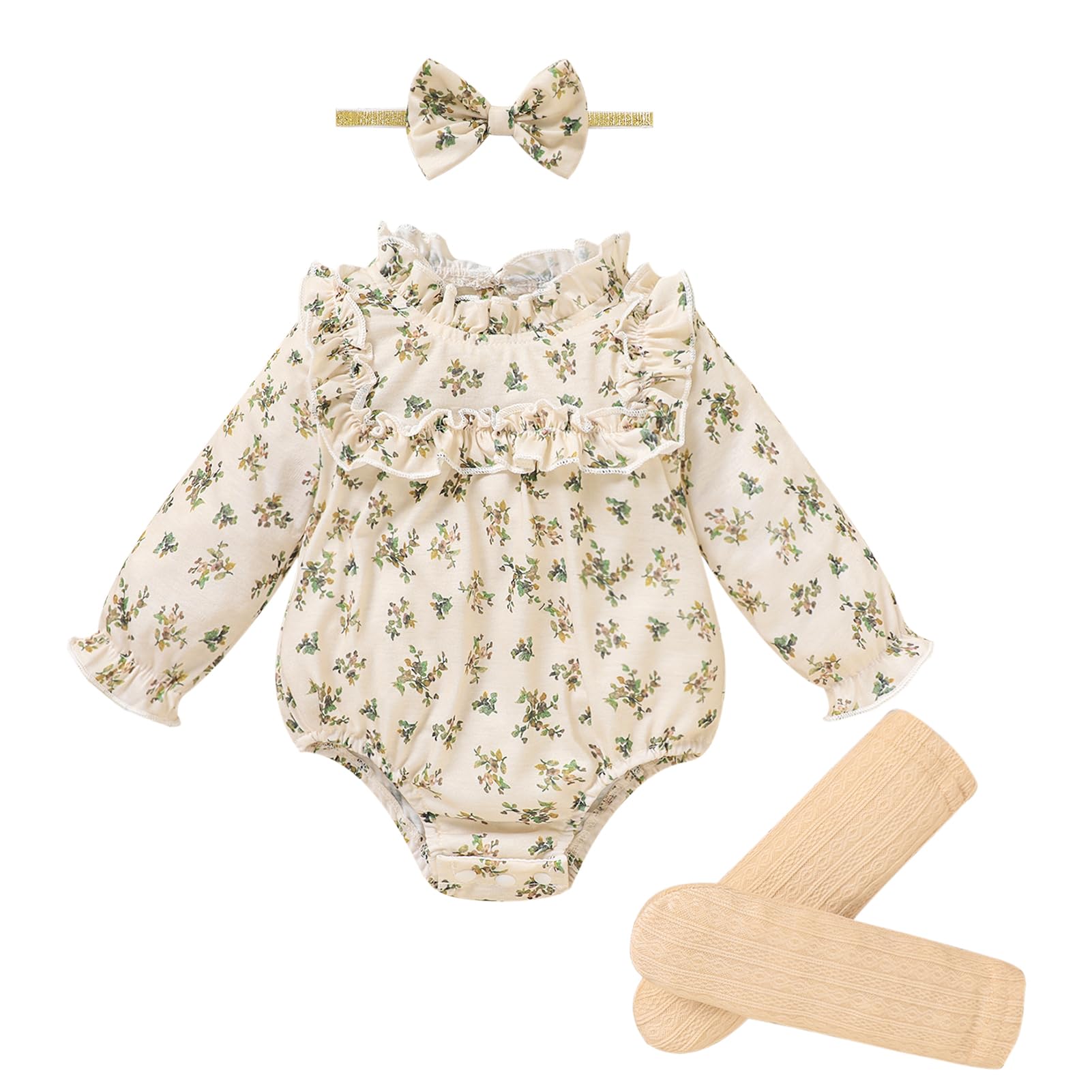 �️GRNSHTS Newborn Baby Girl Clothes Ruffle Rompers Toddler Fall Outfits for Girls Set Little Girl Fall Winter Clothing(G — toys & kids deal