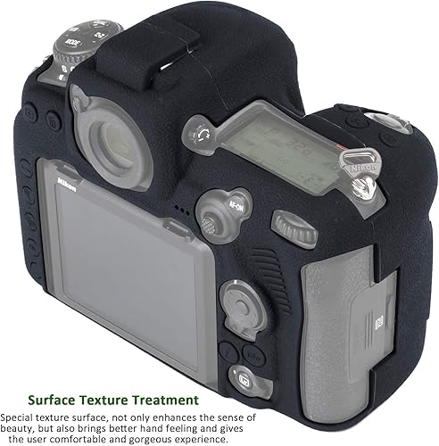 Miniatura 2 de Easy Hood Funda de cámara para Nikon D500 Funda protectora de goma de silicona suave para Nikon D500 Funda protectora para cámara Nikon D500 (negro)