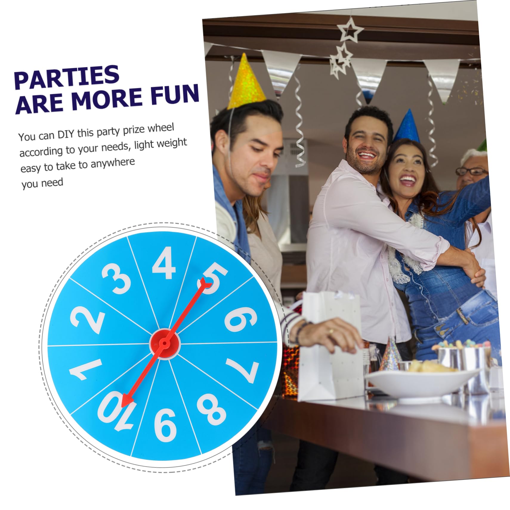 NAMOARLY Game Props Prize Wheel Fortune Board Game Party Prize Wheel for Events