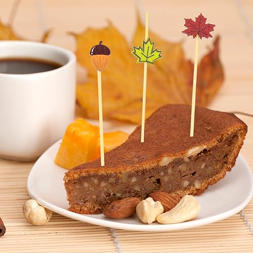 Miniatura 6 de 100 palillos de cóctel de calavera de 4.7 pulgadas, palillos de dientes decorativos de bambú, palillos de dientes de frutas para vacaciones, fiesta