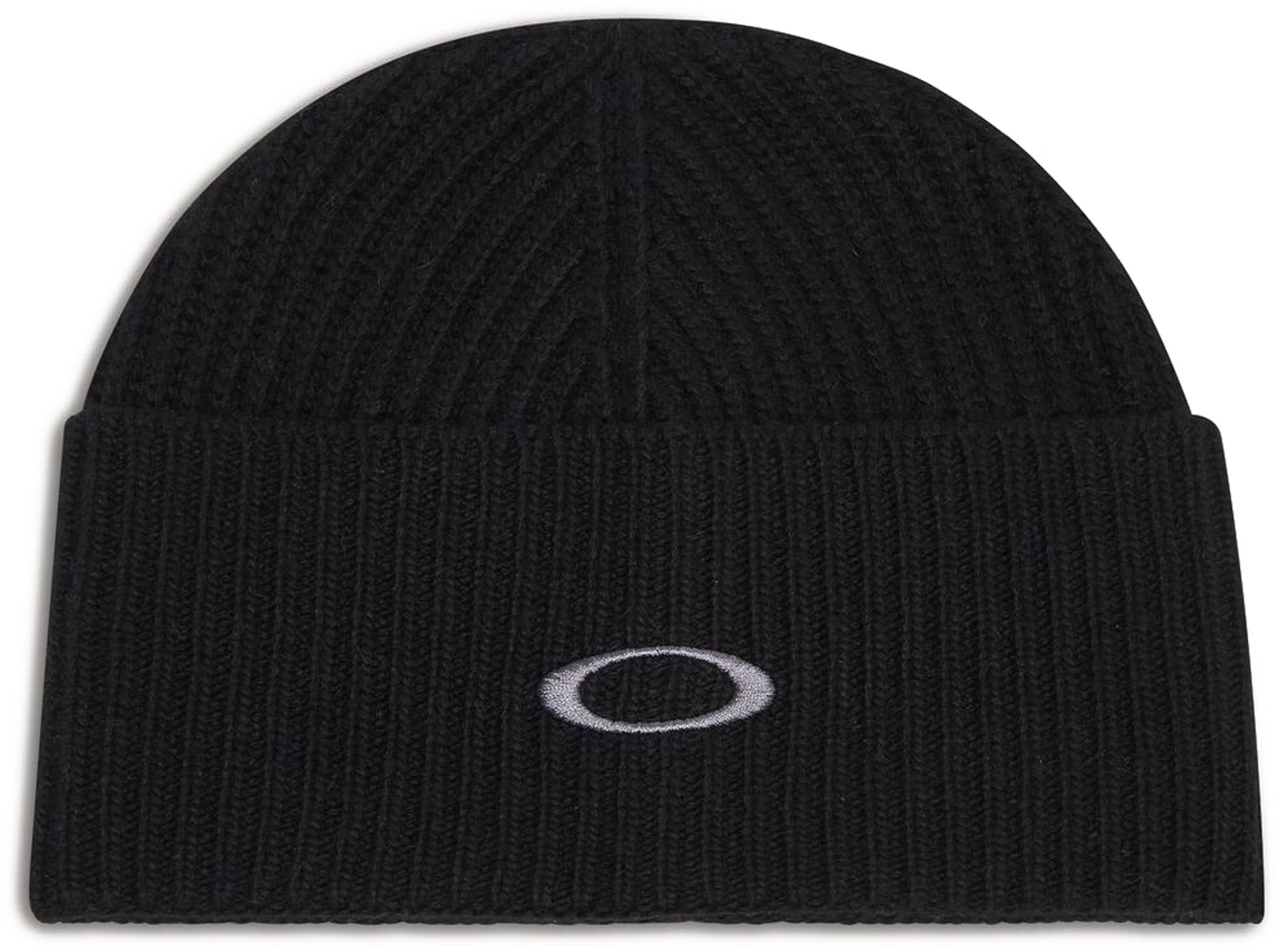 Oakley Men's Ellipse Ribbed Beanie Hat, Blackout, One Size