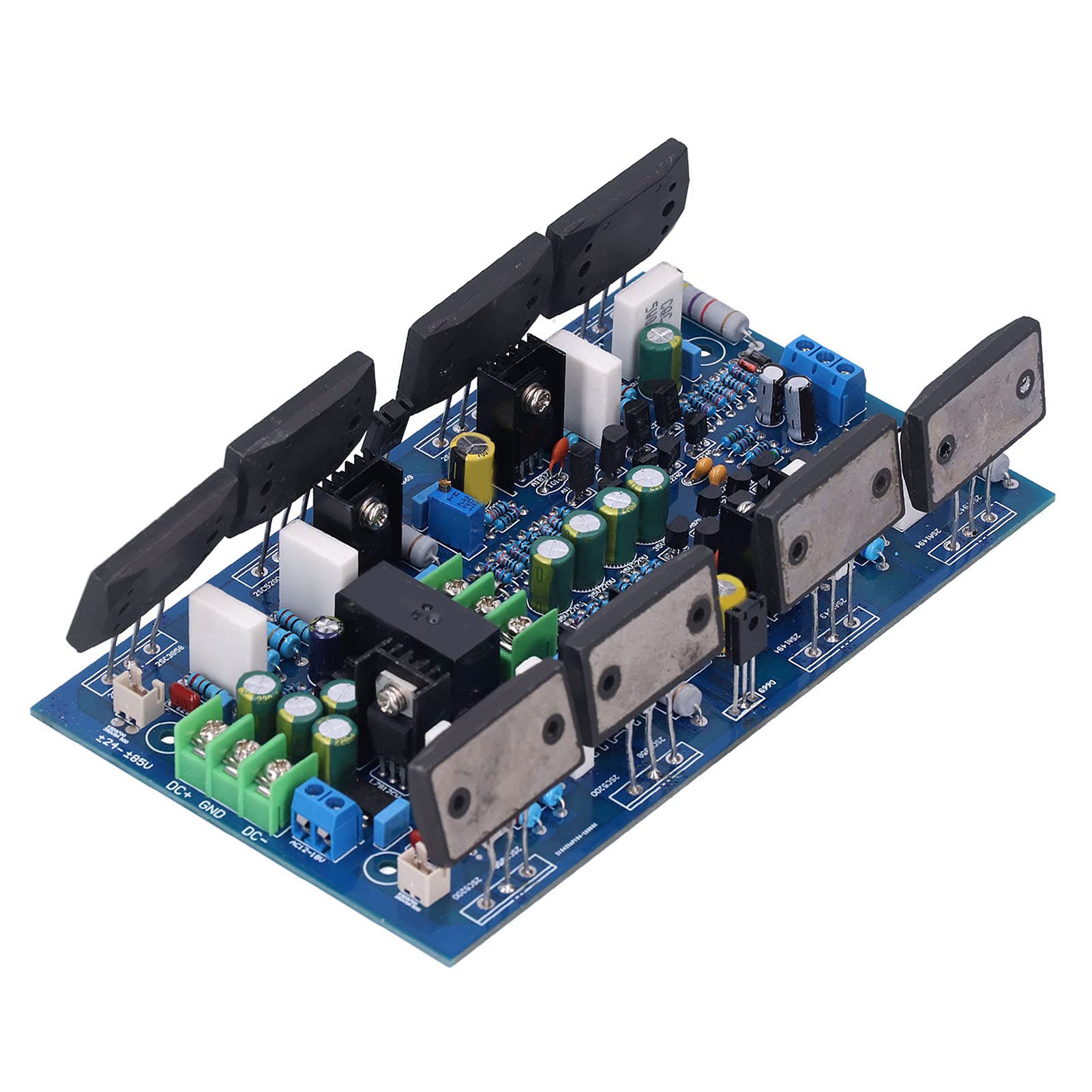 Płytka Wzmacniacza Mocy PCB 2-kanałowa Płyta Wzmacniacza 300 W Plus 300 W z Rezystorami o Wysokiej Dokładności Importowane Kondensatory Elektrolityczne do Naprawy Sprzętu Audio Projekty