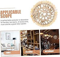 Vista 7 de Garneck Antideslizante 4 piezas Mesa de comedor Natural Shell Ronda Coaster Ocean Theme Coaster