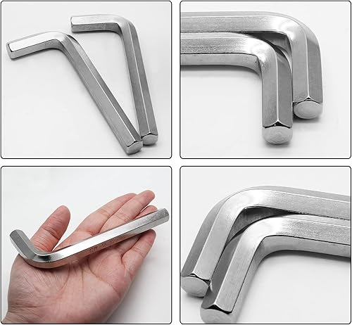 Miniatura 5 de Bivethoi Juego de llaves hexagonales métricas Allen en forma de L de 2 piezas de 0.472 in