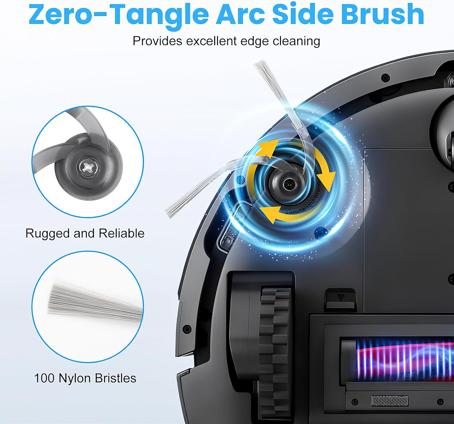 26 Pack Replacement Accessories for Roborock Q7 M5 / Q7 M5+ / Q7 L5 / Q7 L5+ Robot Vacuum Cleaner, 2 Main Brush 6 Side Brush 4 HEPA Filter 6 Mop Pads 6 Dust Bags 1 Cleaning Brush 1 Screwdriver
