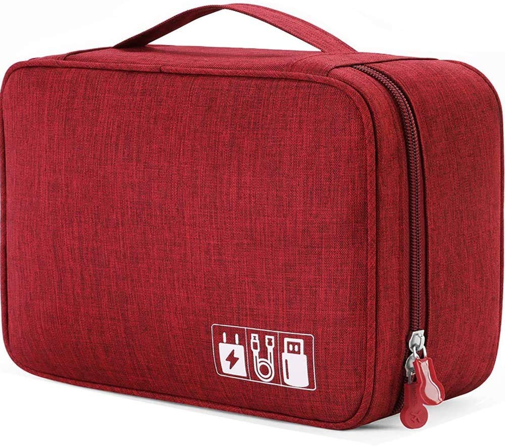 EZLOOT Universal Digital Electronic Accessories Organizer Cable Storage Gadget Tools Box Pouches (RED) (B08XBT5Y9Q) Amazon Price History, Amazon Price Tracker