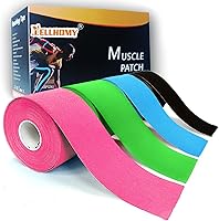 Vista 9 de Kinesiology - Cinta precortada Pro-4 unidades Cinta atlética elástica impermeable, 66 pies 80 tiras, cinta adhesiva de algodón de grado médico