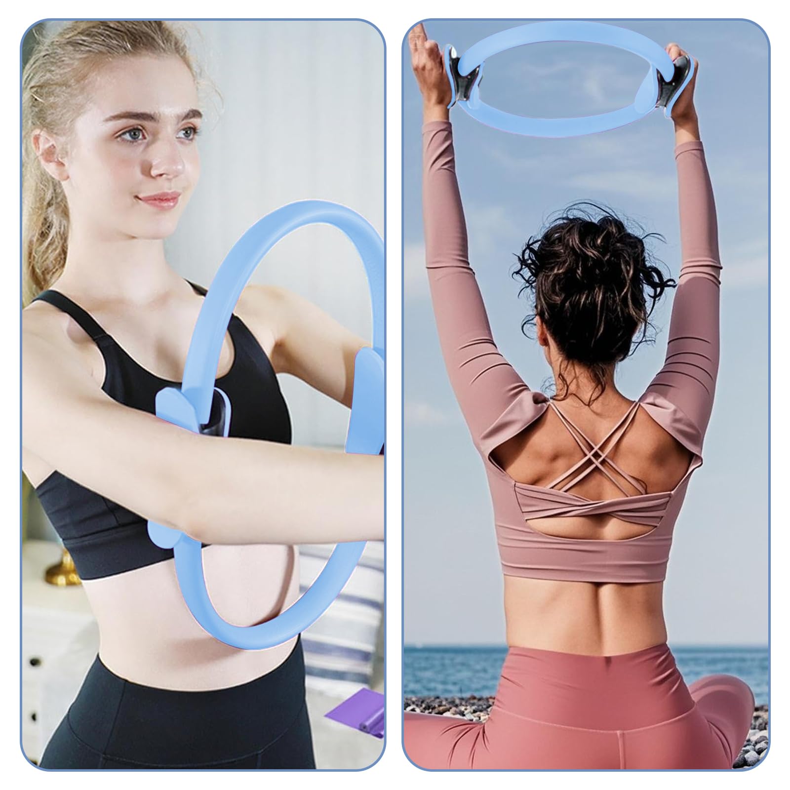 Kit Pilates, Kit Pilates Completo X Casa, Attrezzi Pilates, Include L'anello Di Pilates La Palla Di Yoga La Cinghia Di Sostegno per Lo Yoga L'anello Di Yoga per Gambe