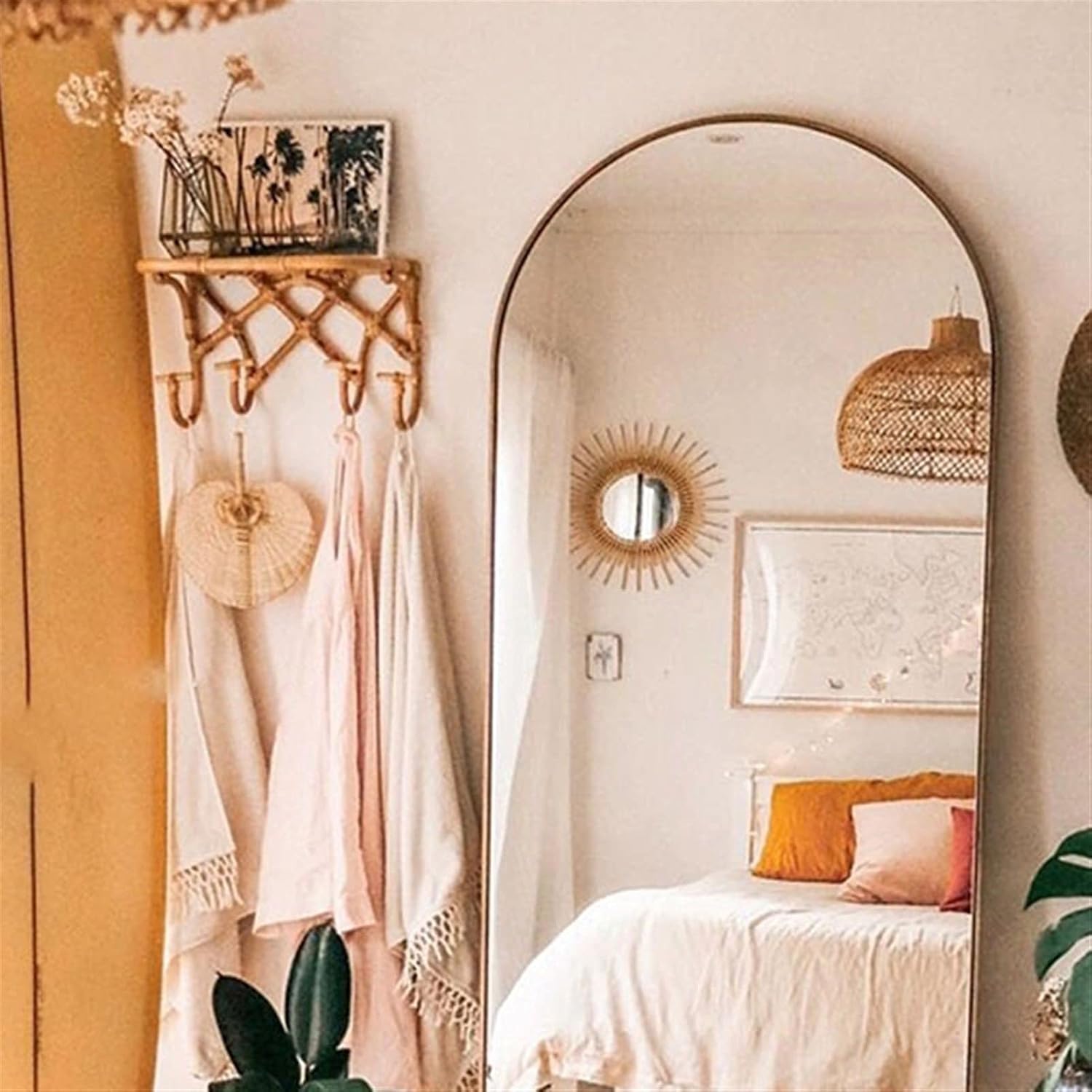 Wall Mounted Coat Rack Clothes Hanger Hook Storage Rack Organizer Wall for Coat Hat Towel Handbag Holder Bathroom Accessories （38x25x23cm） Coat Rack Tree image 5