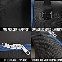 Vista 4 de CaddyDaddy Enforcer Golf Travel Bag Crush Resistant Hard Top Protection, New 18 Month Full Replacement Coverage, Durable Thick Nylon Wheels Lockable