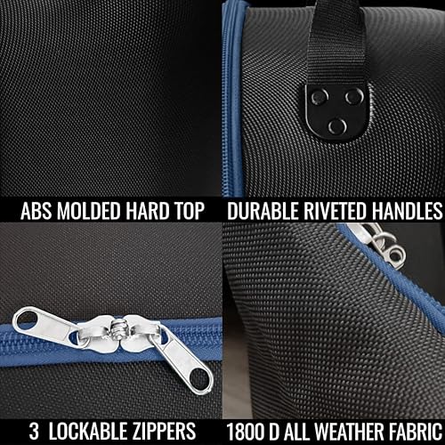 Miniatura 13 de CaddyDaddy Enforcer Golf Travel Bag Crush Resistant Hard Top Protection, 1 Year Full Replacement Coverage, Durable Thick Nylon, Wheels & Lockable XL