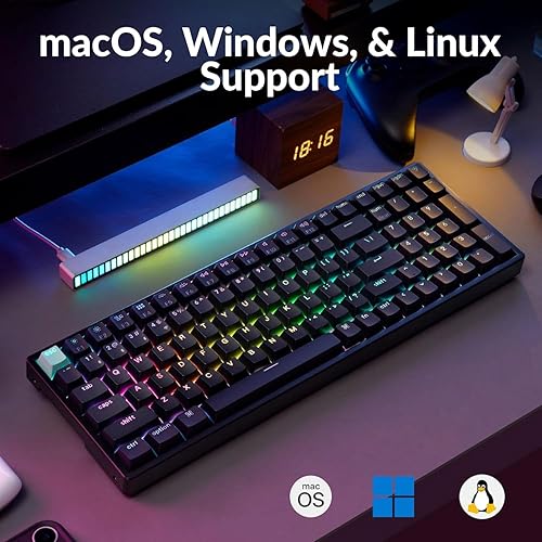 Miniatura 3 de Keychron K4 HE - Teclado inalámbrico con efecto Hall RGB 96%, interruptor magnético Gateron, modo analógico y disparador rápido, QMKVIA, 2.4