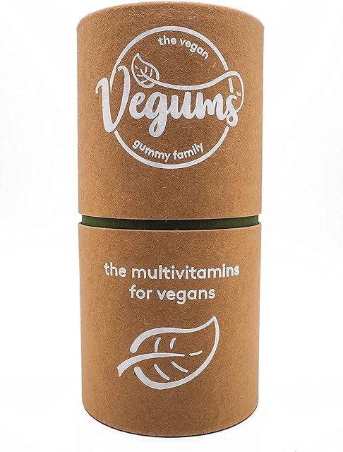 Vegums | The Multivitamin for Vegans | 120 Strawberry-Flavoured Dietary Supplement Multivitamin Gummies for Kids and Adults | Contains Vitamin B12, B6 and More | Suitable for Vegans and Vegetarians