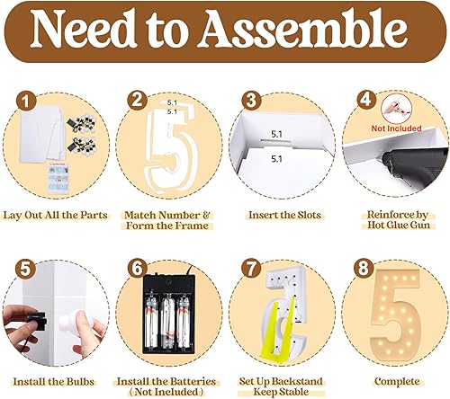 Miniatura 3 de Marquesina - Kit decorativo gigante de 5 pies para decoración de fiestas, cumpleaños, aniversario